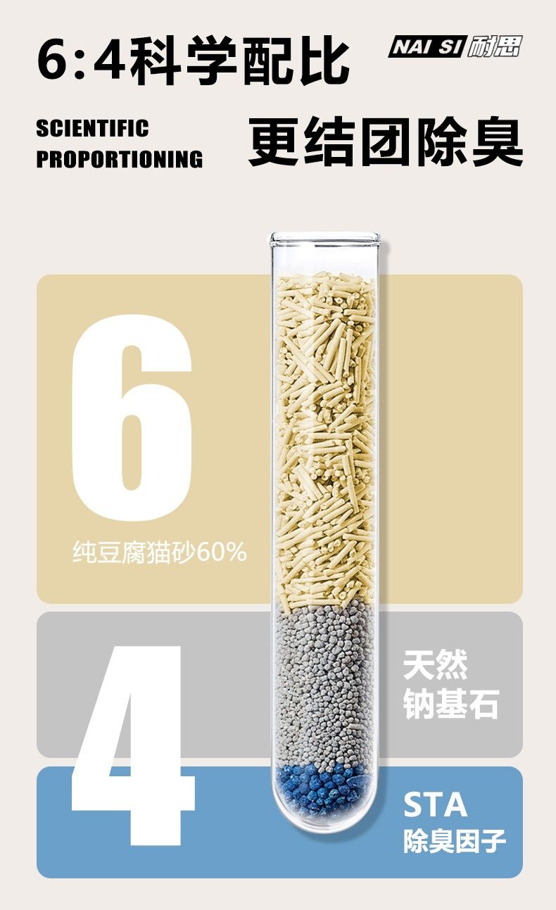 3合1净味矿砂混合豆腐猫砂